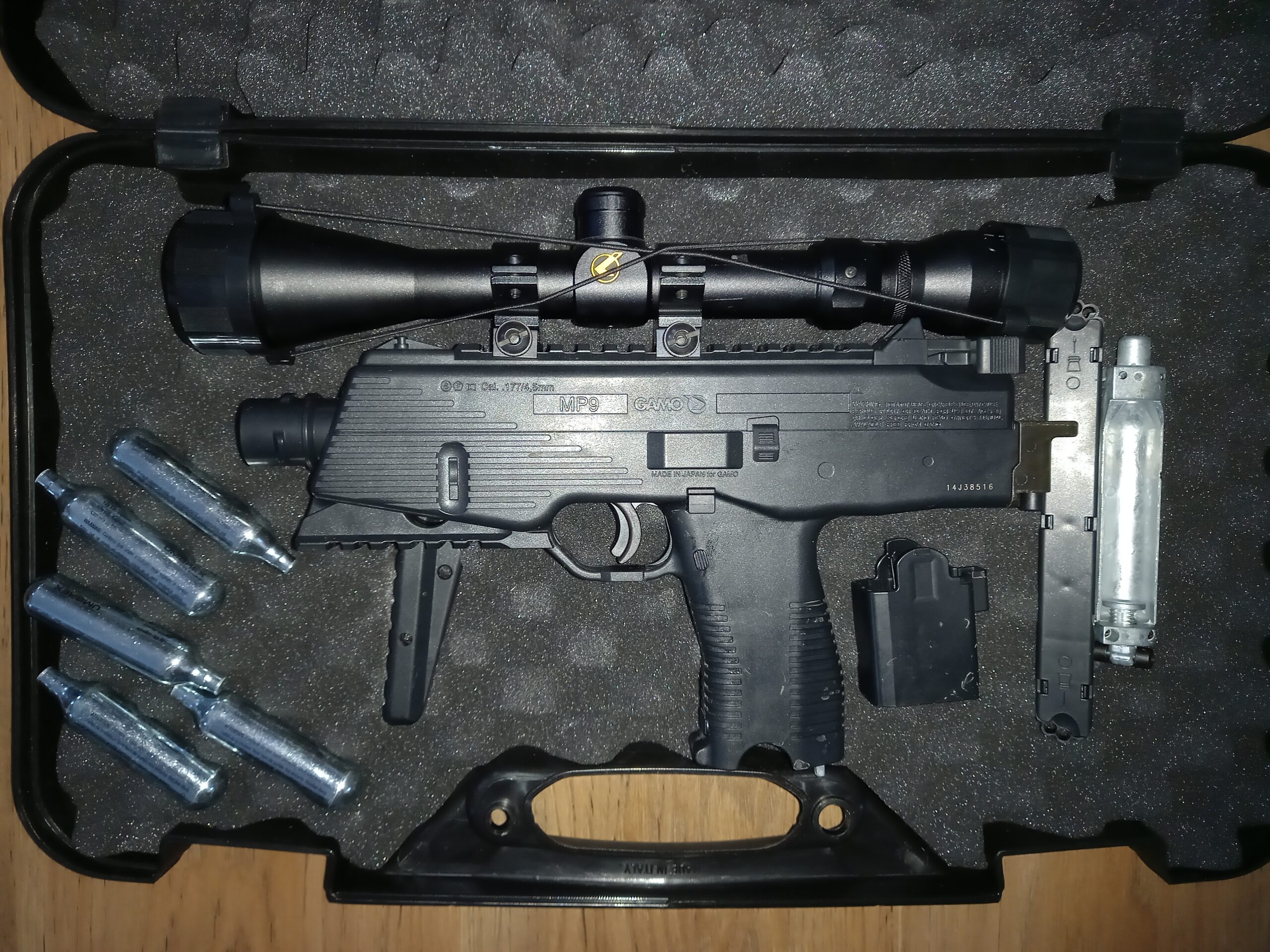 New Gamo MP9 Pellet & BB CO2 Blowback Sub Machine Gun Plus Scope, Case ...